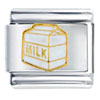 White Milk Carton Italian Charm