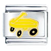 Yellow Toy Wagon Italian Charm