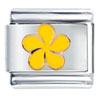 Yellow Swirl  Flower   Italian   Charm 