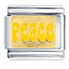  Peace  In Yellow Italian Charm
