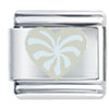 White Heart Italian Charm