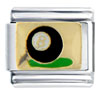 Black Eight Ball Pool Italian Charm