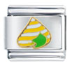 Yellow And White Candy  Italian  Charm