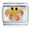 Red And Orange Crab  Italian  Charm