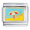  Gold  Plated Beach Umbrella Italian Charm
