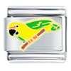 Bright Yellow Parrot Italian Charm