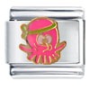 Silly Pink Octopus Italian Charm