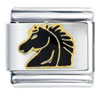 Black Horse Stallion Italian Charm