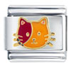 Orange And Red Cat  Italian  Charm