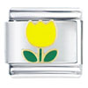 Yellow Tulip Flower Italian Charm