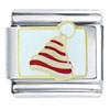 Red Stripe Christmas Santa Hat Italian Charm