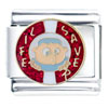  Light  Blue Life Guard Italian Charm