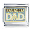 Glittered Remember  Dad   Italian  Charm
