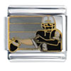 White Helmet Football Player Italian Charm