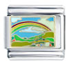 Rainbow Over The  Ocean  Italian Charm