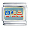  Usa   Flag  Pattern  Usa  Italian Charm