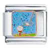 Golf Ball And Club Italian Charm