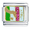 Glitter Flag Of Italy Italian Charm