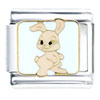 Enamel Painted Cute  Bunny  Italian Charm