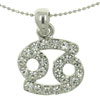 Cancer With More Birthstone Zodiac Pendant