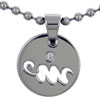 Aquarius Round Pendant Zodiac