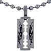 Razor Blade Tribal Pendant