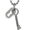 Lock And Key Cloud 9 Stainless Steel Pendant