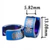 Blue Coptic  Cross  Earrings