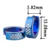 Blue Checkered  Stainless   Steel  Earrings