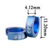 Blue Tribal Yin Yang  Stainless   Steel  Earrings
