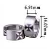 Eastern Cross Pattee Steel Earrings