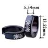  Earrings - Double Coptic Cross Black Earrings