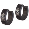 Stainless Steel Cross And Square Earrings