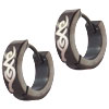 Stainless Steel Intricate Symbol Earrings