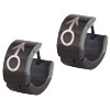 Stainless Steel Black Arrow And Circle Earrings