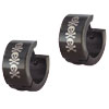Stainless Steel Black Skulls Earrings