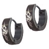 Stainless Steel Black Dragon Earrings