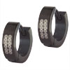 Stainless Steel Black Figure 8 Earrings