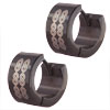 Stainless Steel Black Figure S Earrings