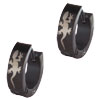 Stainless Steel Black Fat Lizard Earrings