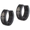 Stainless Steel Black Fish Bones Earrings