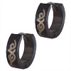 Stainless Steel Artistic Line Symbol Earrings