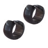Stainless Steel Thick Black Hoop Earrings