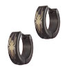 Stainless Steel Black Spider Earrings
