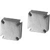 Unfilled Corner Square Stainless Steel Earrings