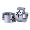 Victorian Flower Hoop Stainless Steel Earrings