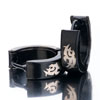 Black With White Swallow Earrings