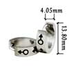 Stainless Steel Black Male Symbol Earrings