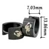 Black With Scorpion Pattern Stainless Steel Earrings