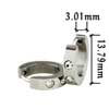 Stainless Steel Spacer With Double April Birthstone Clear Crystal Hoop Ear...